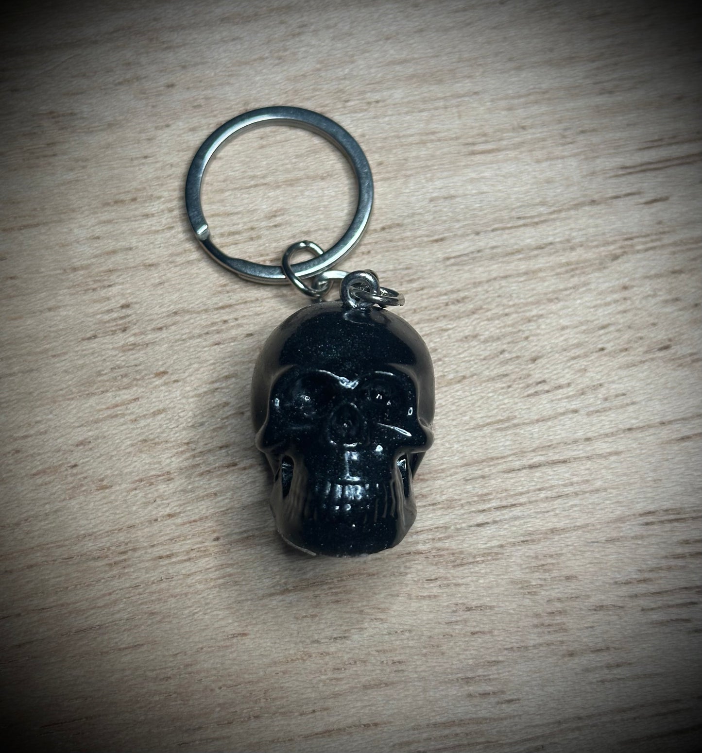 Black Skull Keyring