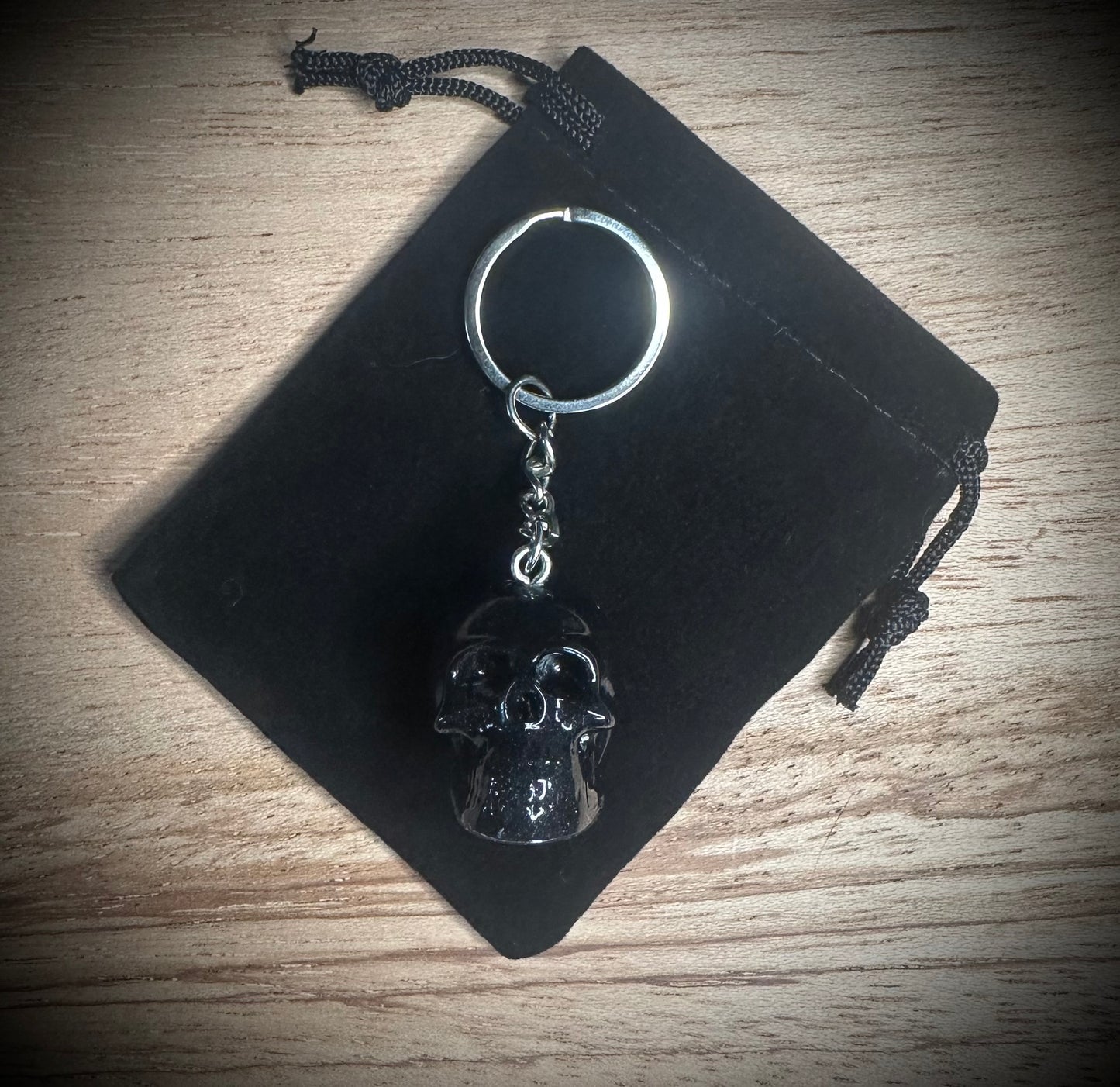 Black Skull Keyring